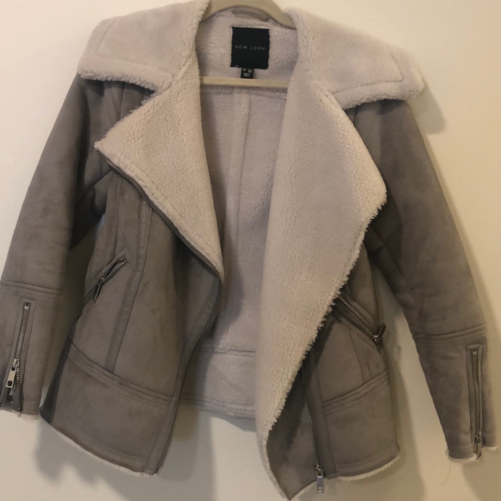 New look faux shearling jacket
